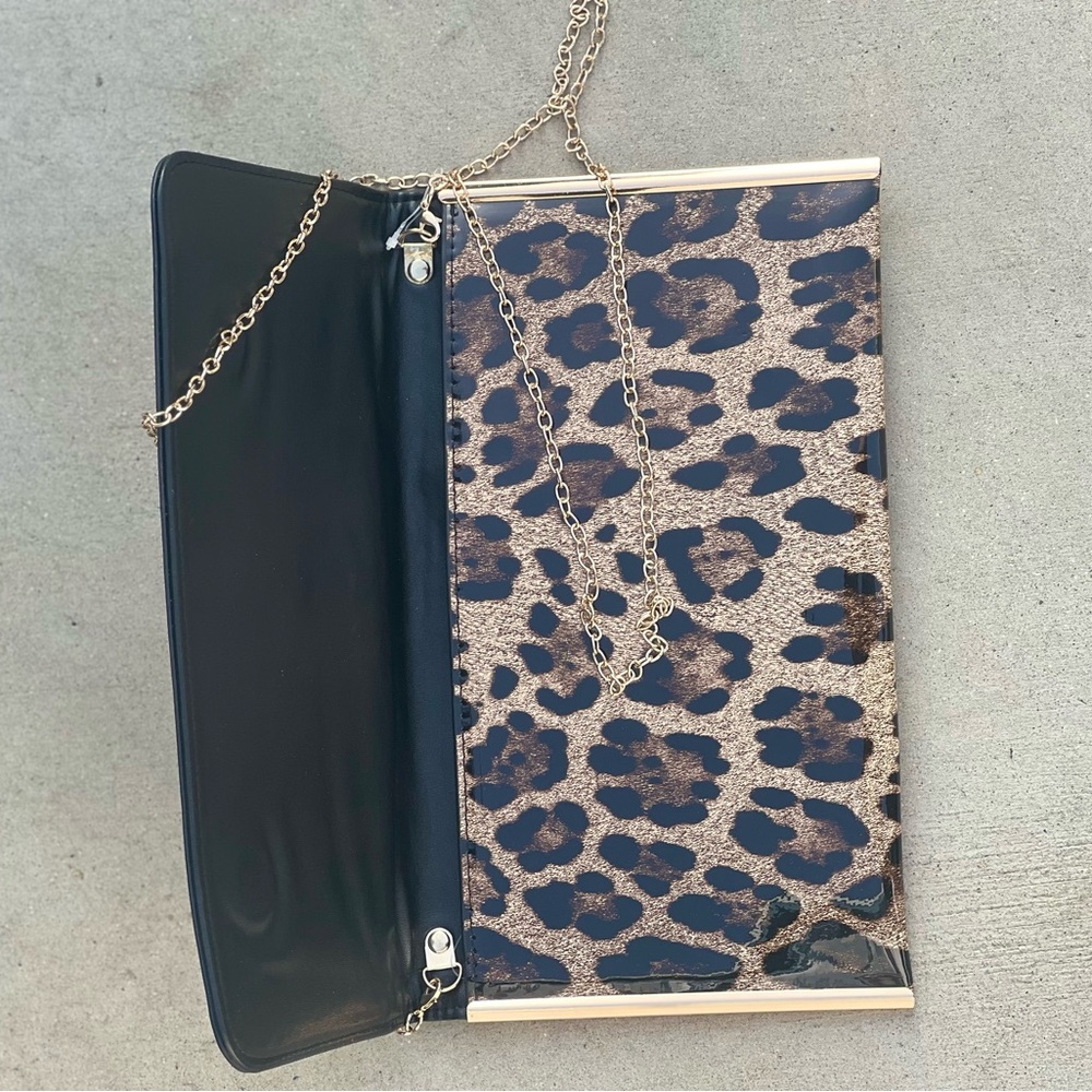 Leopard Print Clutch Bag
